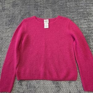Laura Ashley Bright Pink Crew Neck Sweater